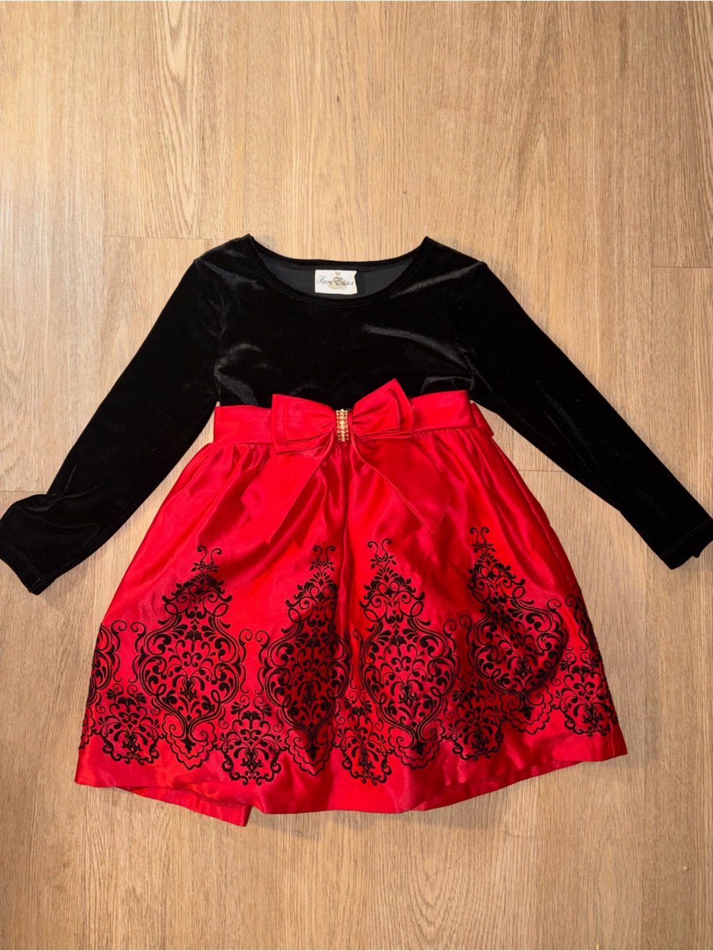 Red Velvety Dress Girls